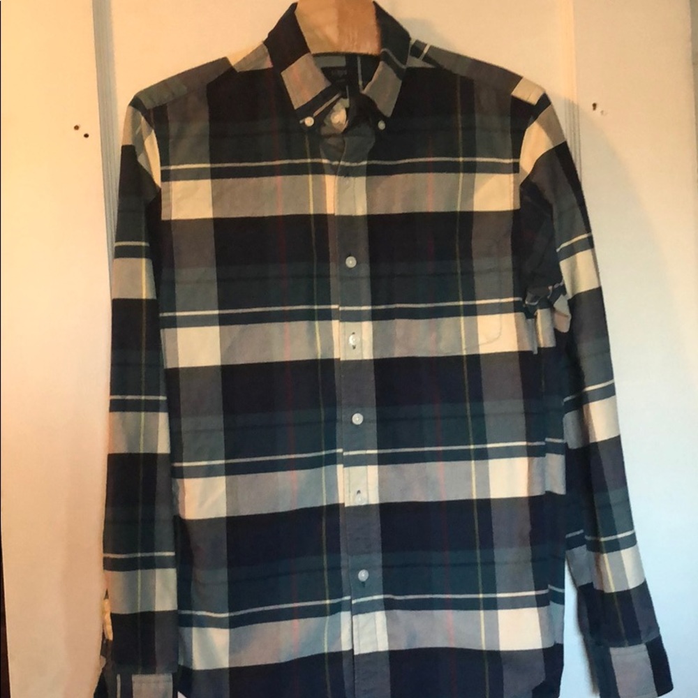 J. Crew Slim fit Plaid Oxford Shirt